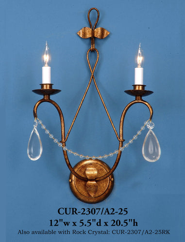 Crystal Sconce - CUR-2307/A2-25Sconce - Graham's Lighting Memphis, TN